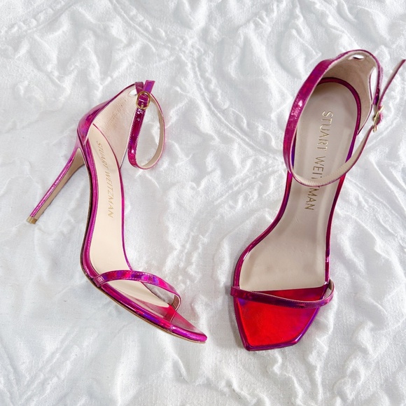 Stuart Weitzman Women's Nudistcurve 100 Ankle Strap High Heel Sandals - Picture 3 of 10